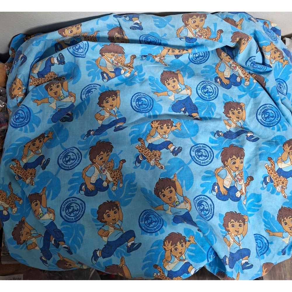 Go Diego Go Toddler Fitted Sheet Blue Nick Jr 2007 Bedding Animal Rescue